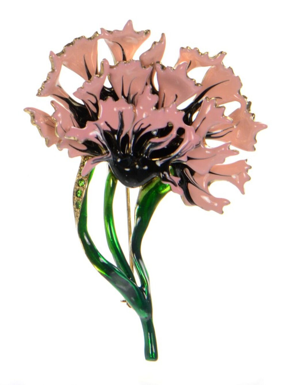 Oscar de la Renta Enamel Flower Brooch Pin